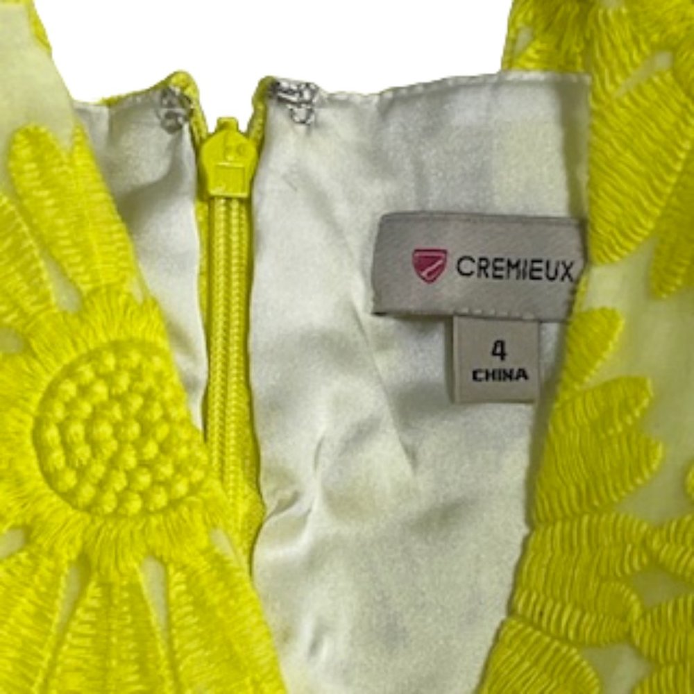 CREMIEUX 'Natalie' Daisy Yellow Halter Dress Size 4 NWT - Picture 5 of 16